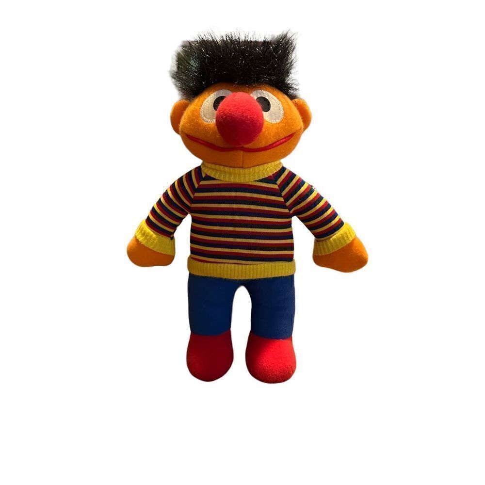 Hasbro Softies Preschool Vintage Sesame Street Ernie Plush 10" 1992